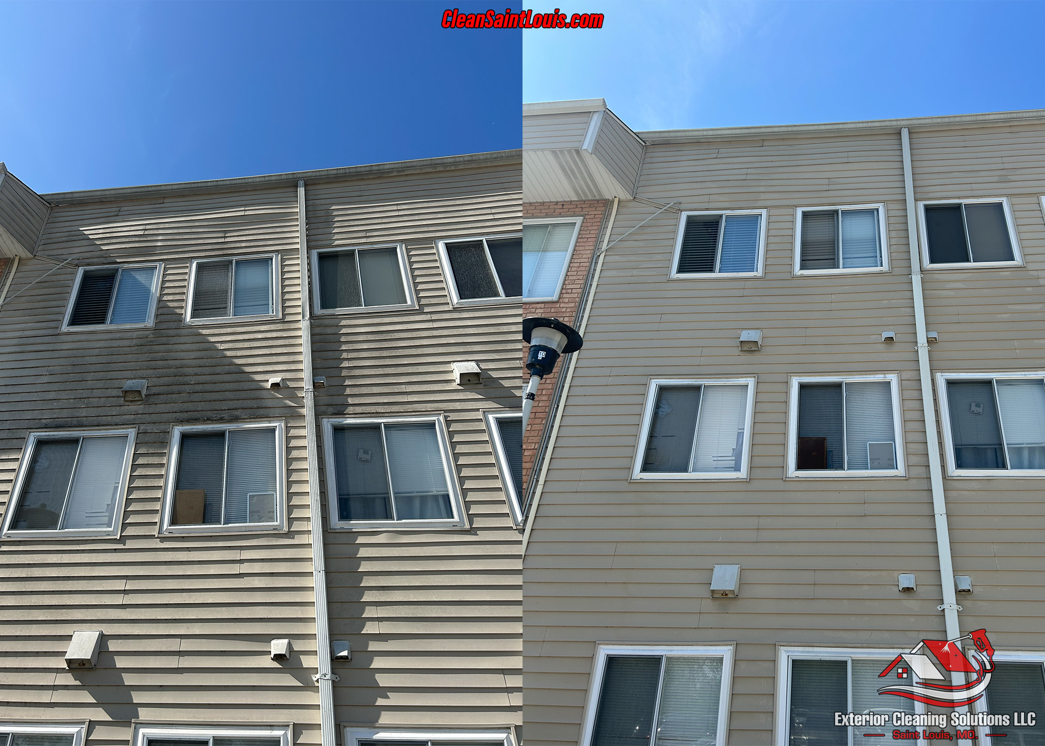 Exterior Apartment Building Cleaning in St. Louis, MO